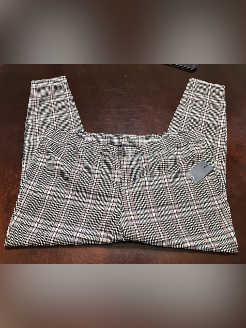 NWT Eloquii Brown Plaid Blazer with Cream and Rust Accents